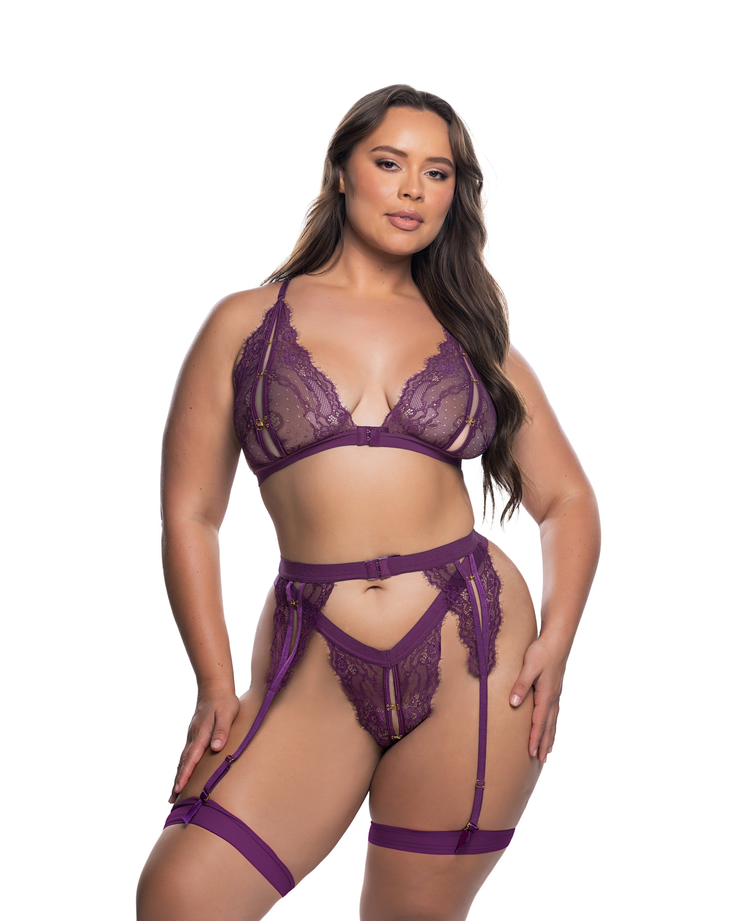 LI863 - Lace Fetish 2-Piece Set